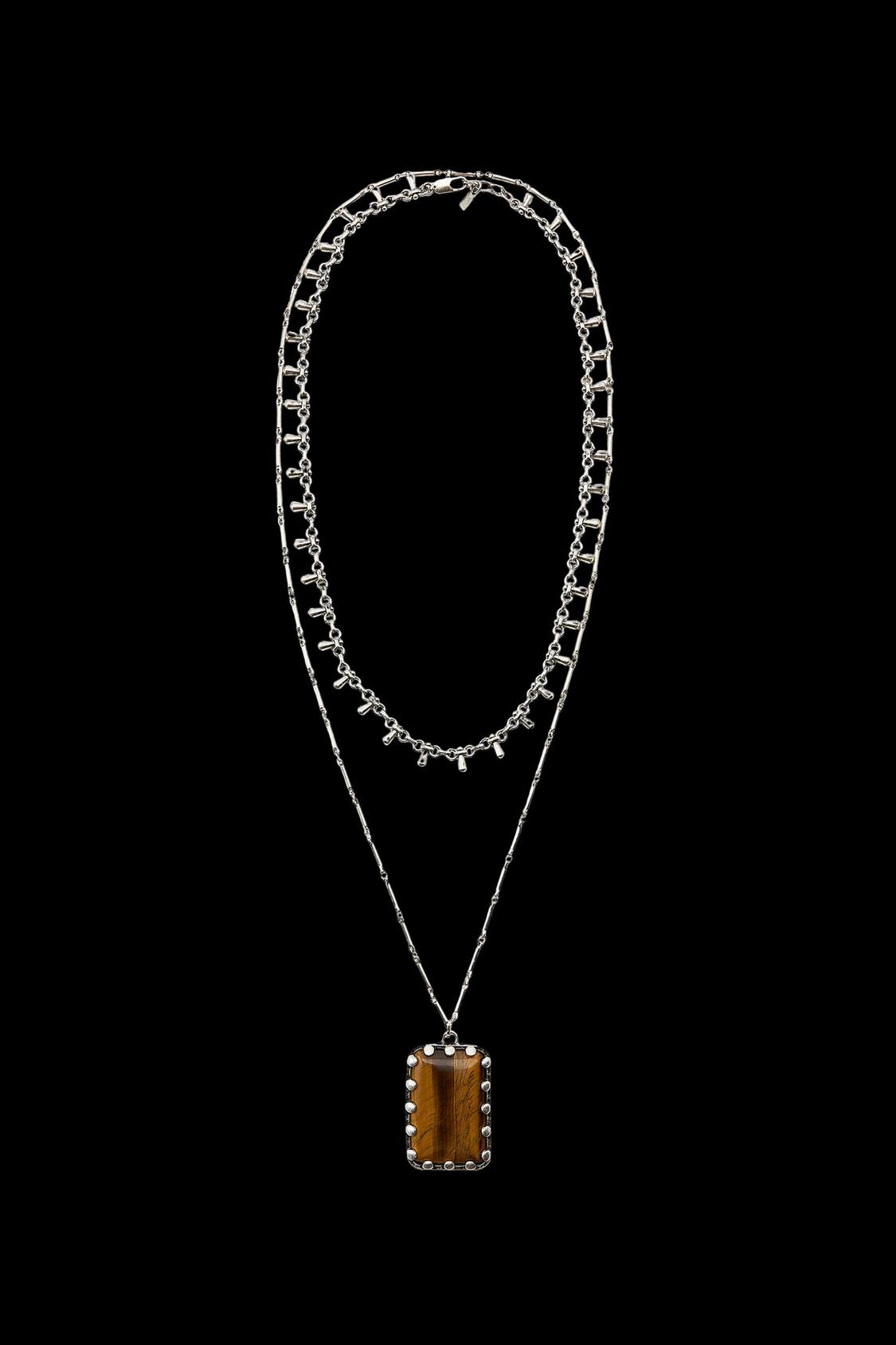 PACK OF 2 LINK AND STONE NECKLACES