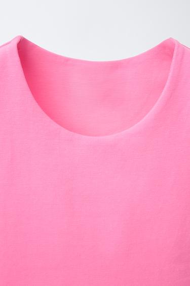 STRAPPY CROP TOP - Neon pink by Zara - Image 2