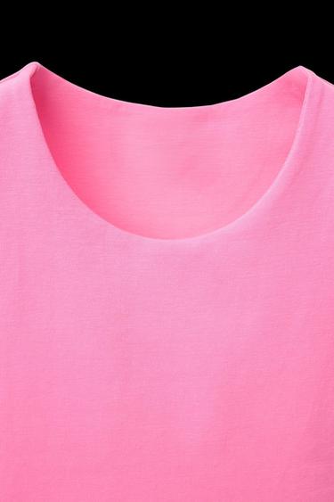 KURZES TRÄGERTOP - Neonrosa von Zara