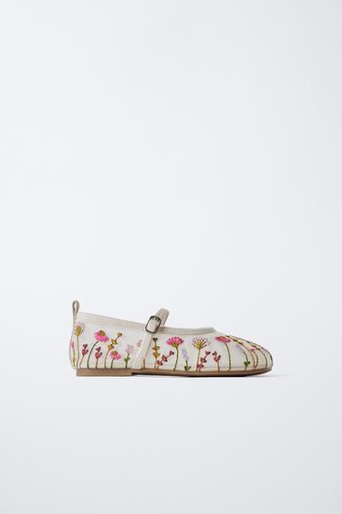 EMBROIDERED BALLERINAS - Pink by Zara