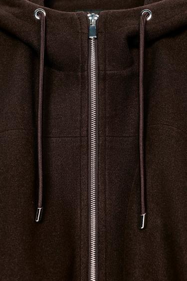 BLOUSON BOMBER OVERSIZE À CAPUCHE SOFT - Marron de Zara - Image 8