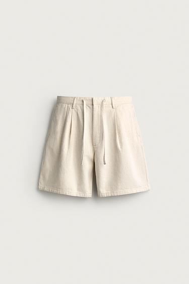 BERMUDAS WIDE FIT RAIAS PREGOS - Cru de Zara
