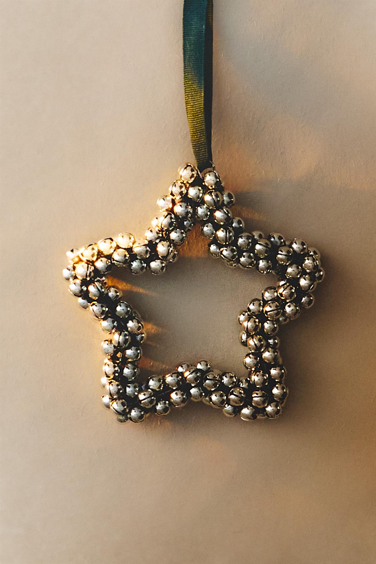 Ёлочные украшения Zara Sleigh Bells Star Christmas Decoration, цвет: Серебряный — фото 6