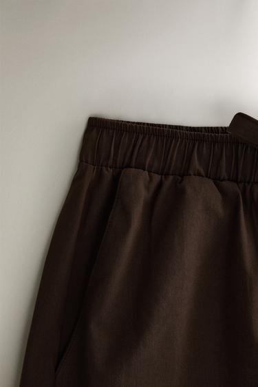 SHORT COTON - Marron de Zara - Image 2