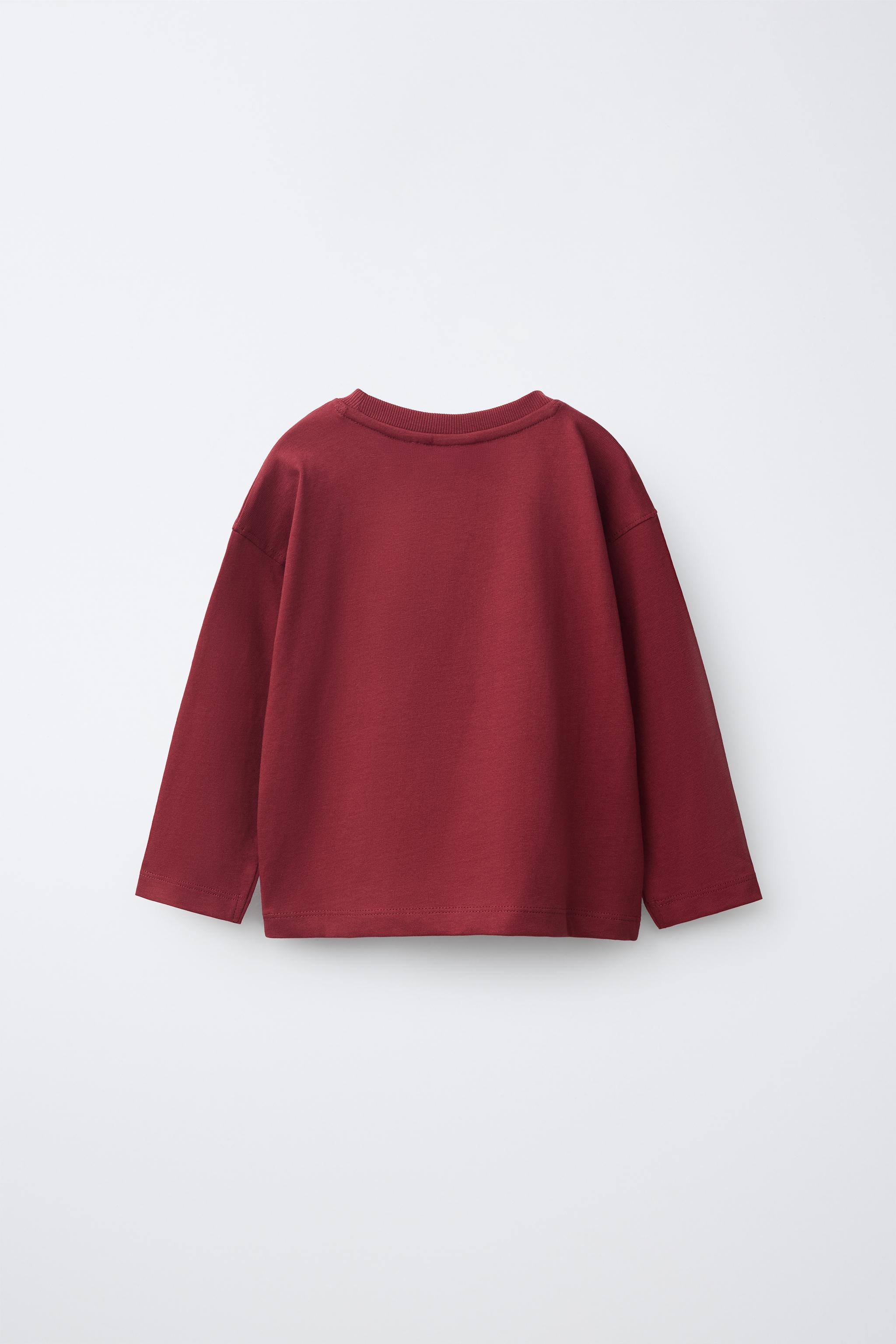 ANIMAL PRINT T-SHIRT — Burgundy
