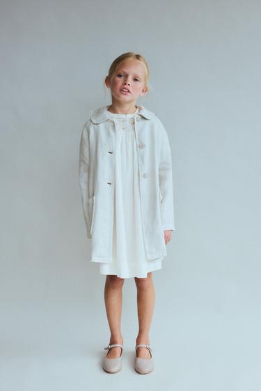 6-10 РОКІВ/ ТРЕНЧ ЗІ 100% ЛЬОНУ - LIMITED EDITION - Світло-бежевий колір Zara