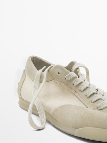 Zara Soft leather trainers - White - Image 0