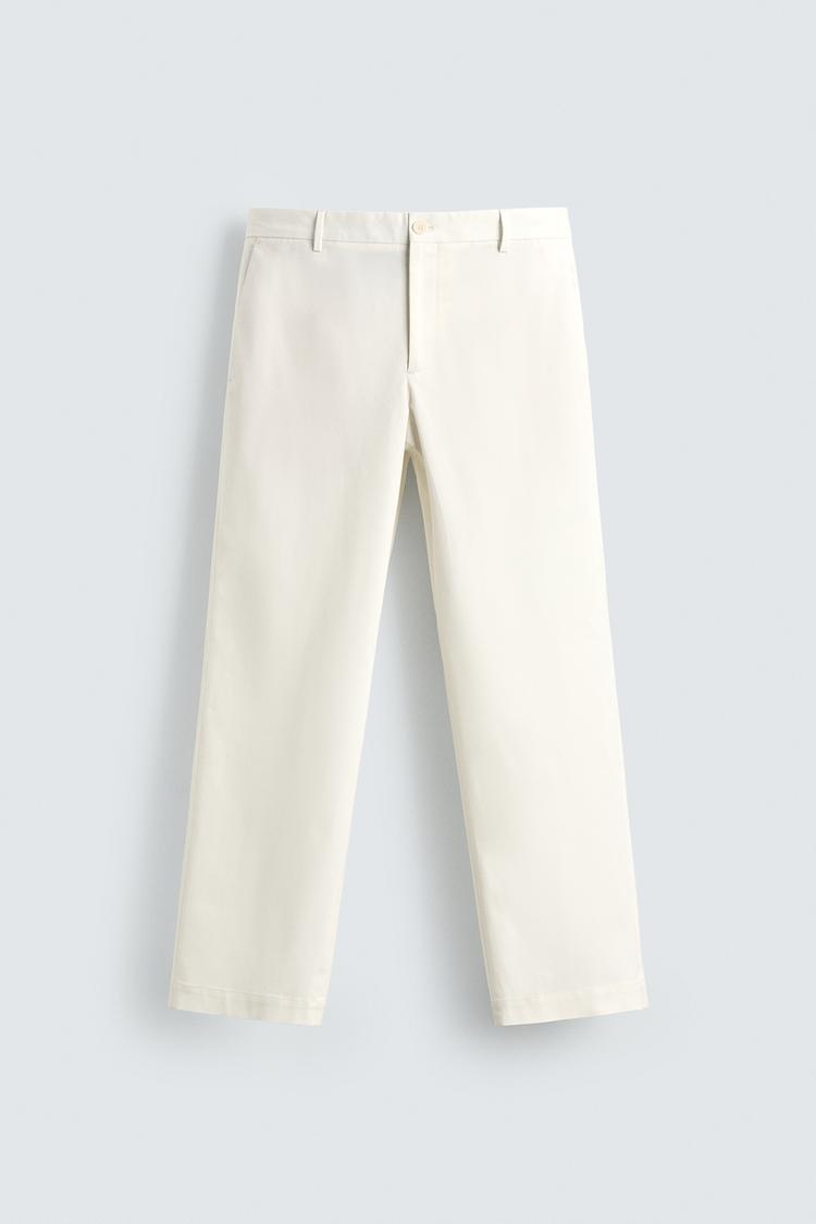 ZARA REGULAR FIT CHINO TROUSERS