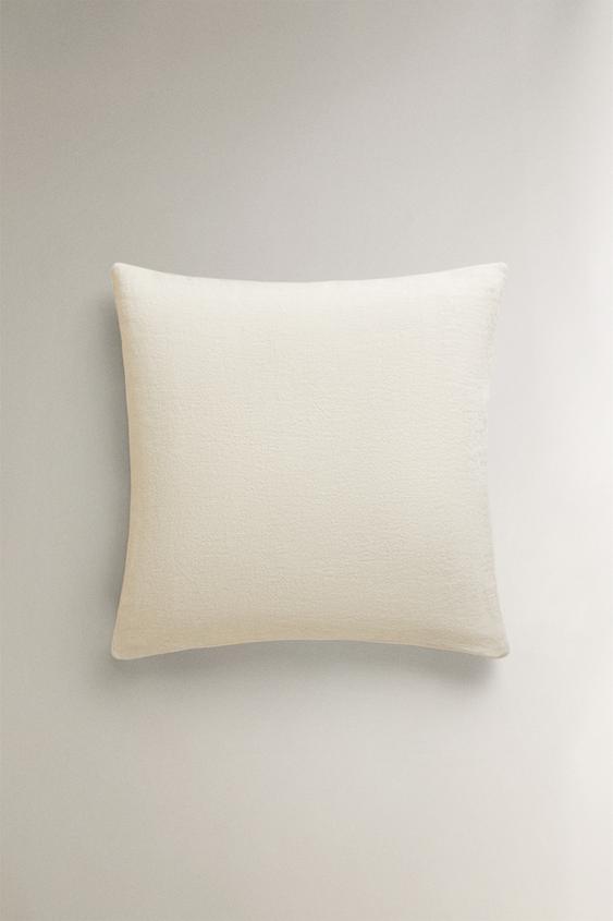 CAPA DE ALMOFADA DE LINHO LAVADO (400 G/M²) - Areia da Zara - Imagem 0
