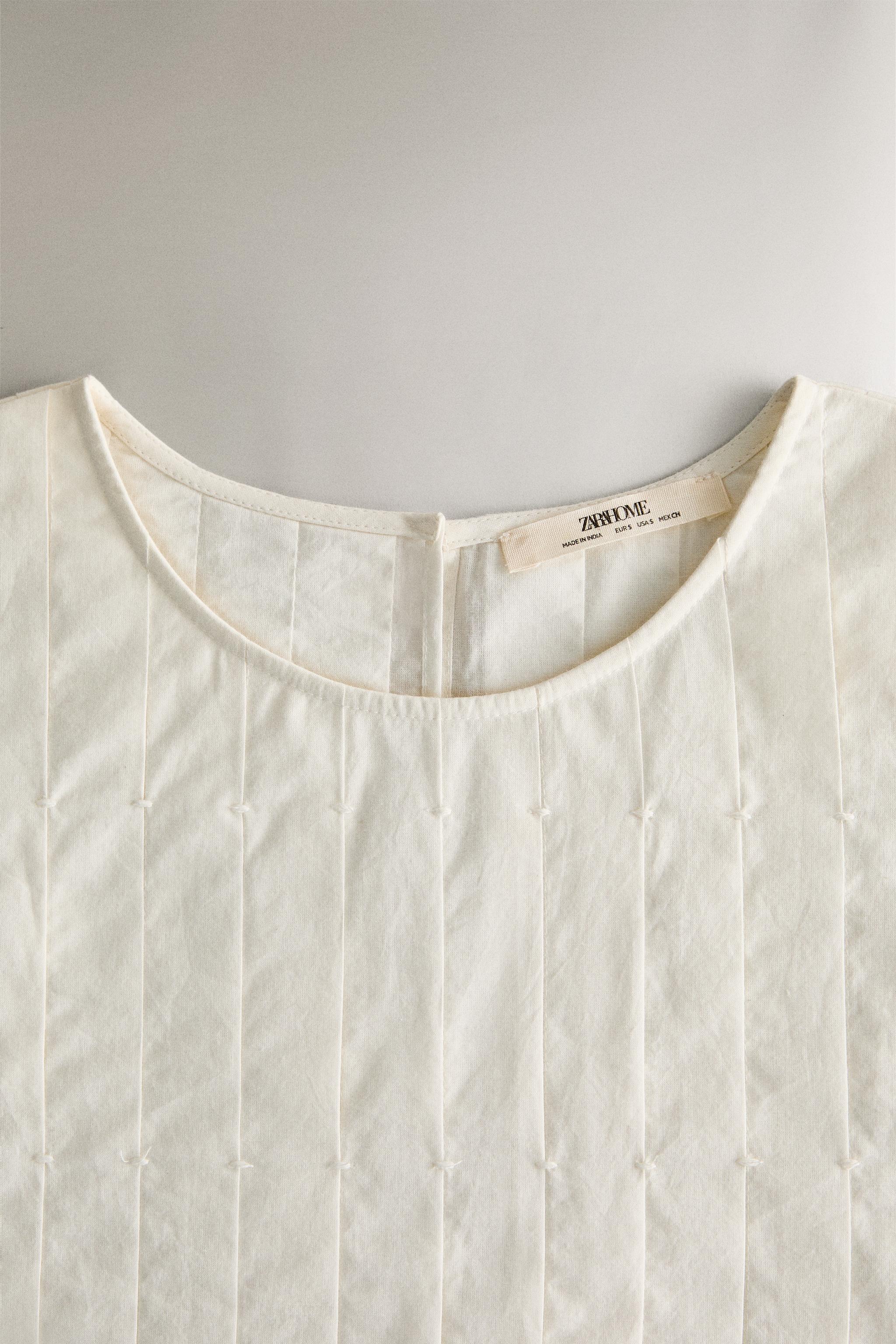 MIDI COTTON BEACH DRESS WITH PINTUCKS