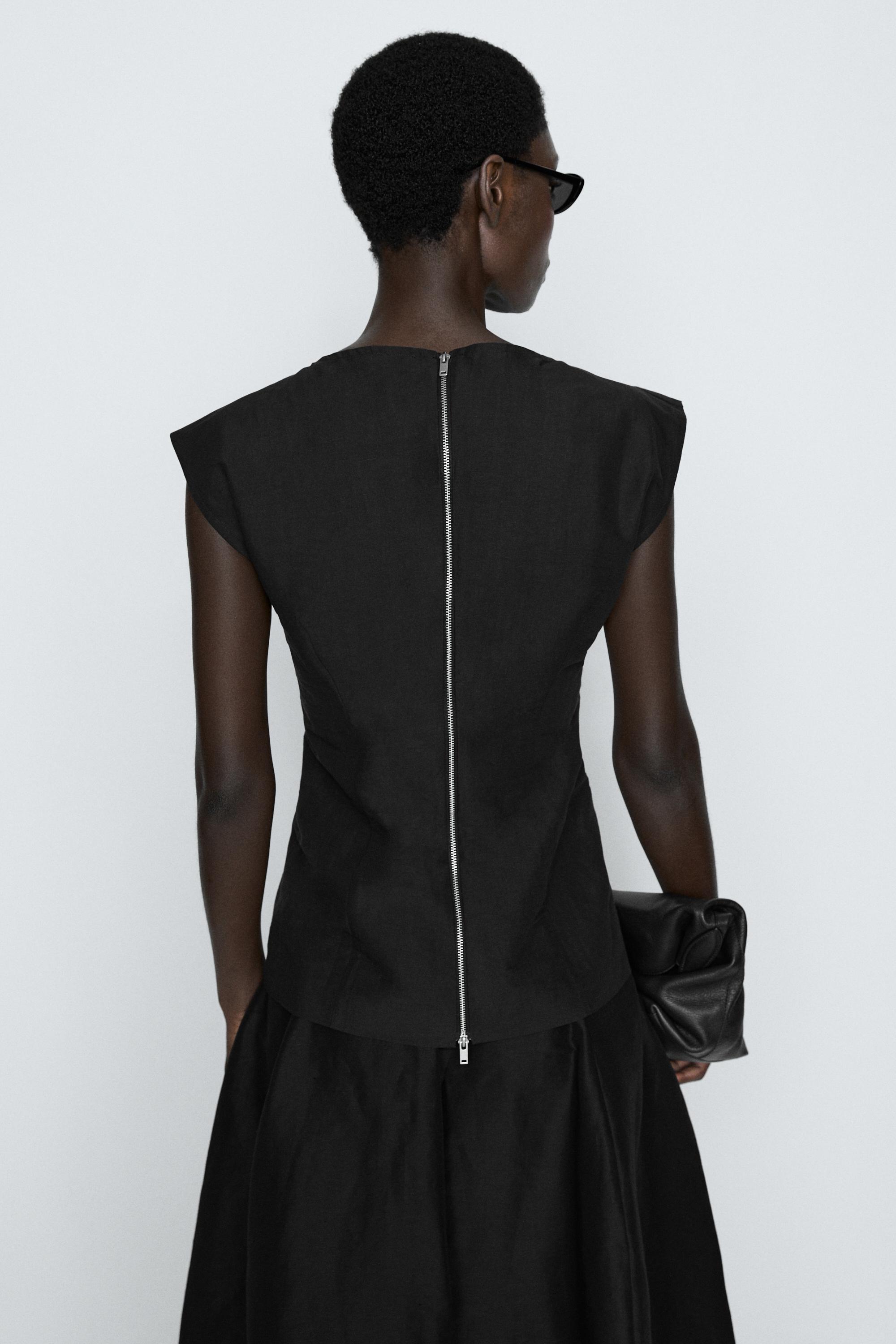 Fitted zip-detail top - STUDIO