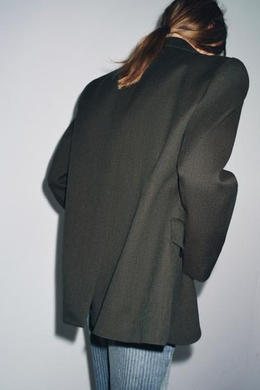 OVERSIZED WOOL BLAZER ZW COLLECTION - Green marl by Zara - Image 2