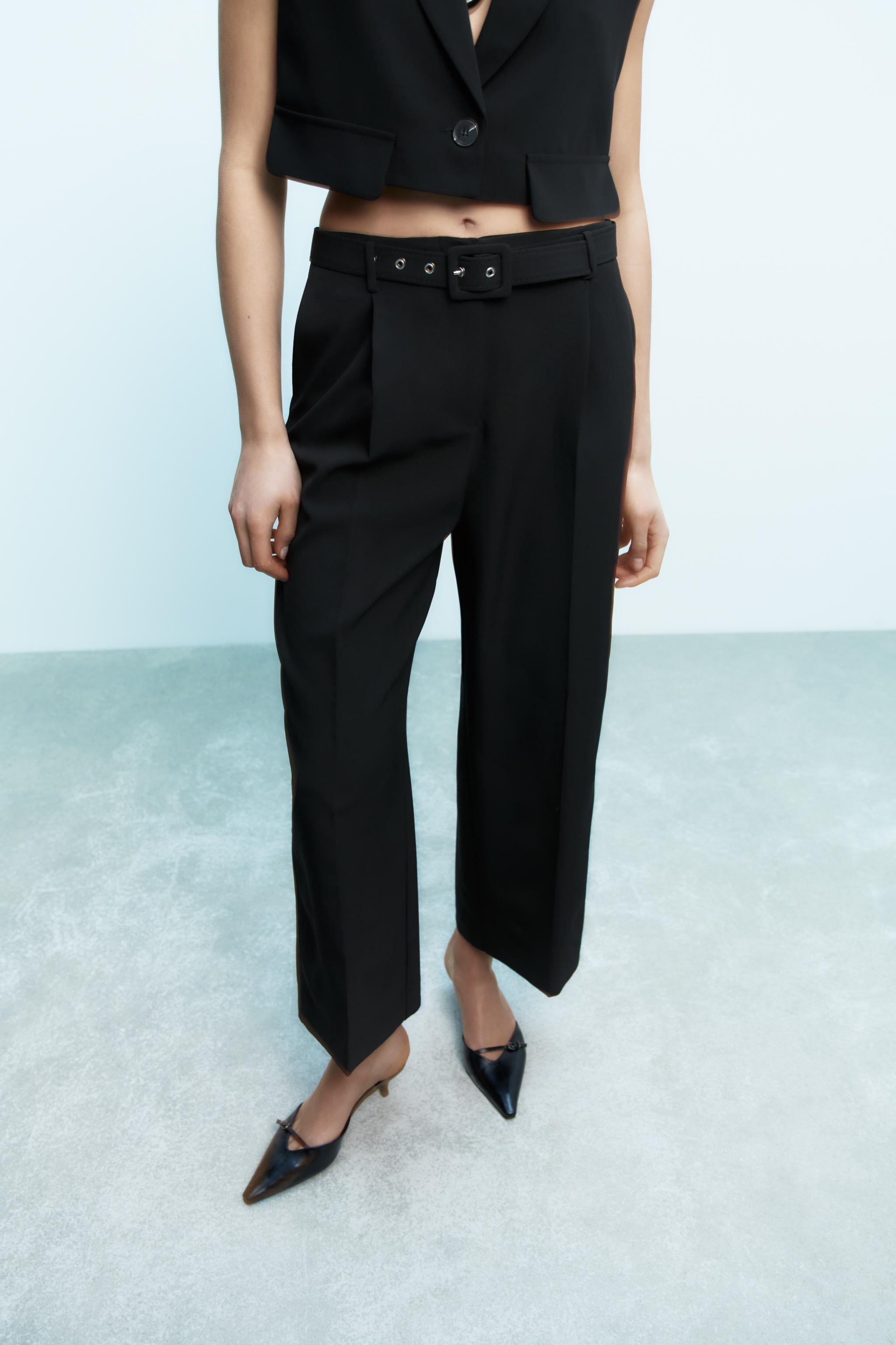 Zara black outlet trousers