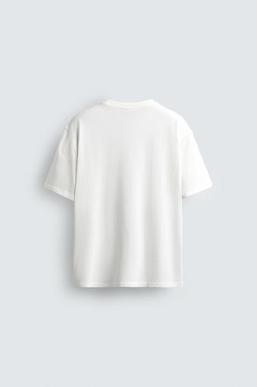 CROPPED FIT T-SHIRT - White by Zara - Image 5