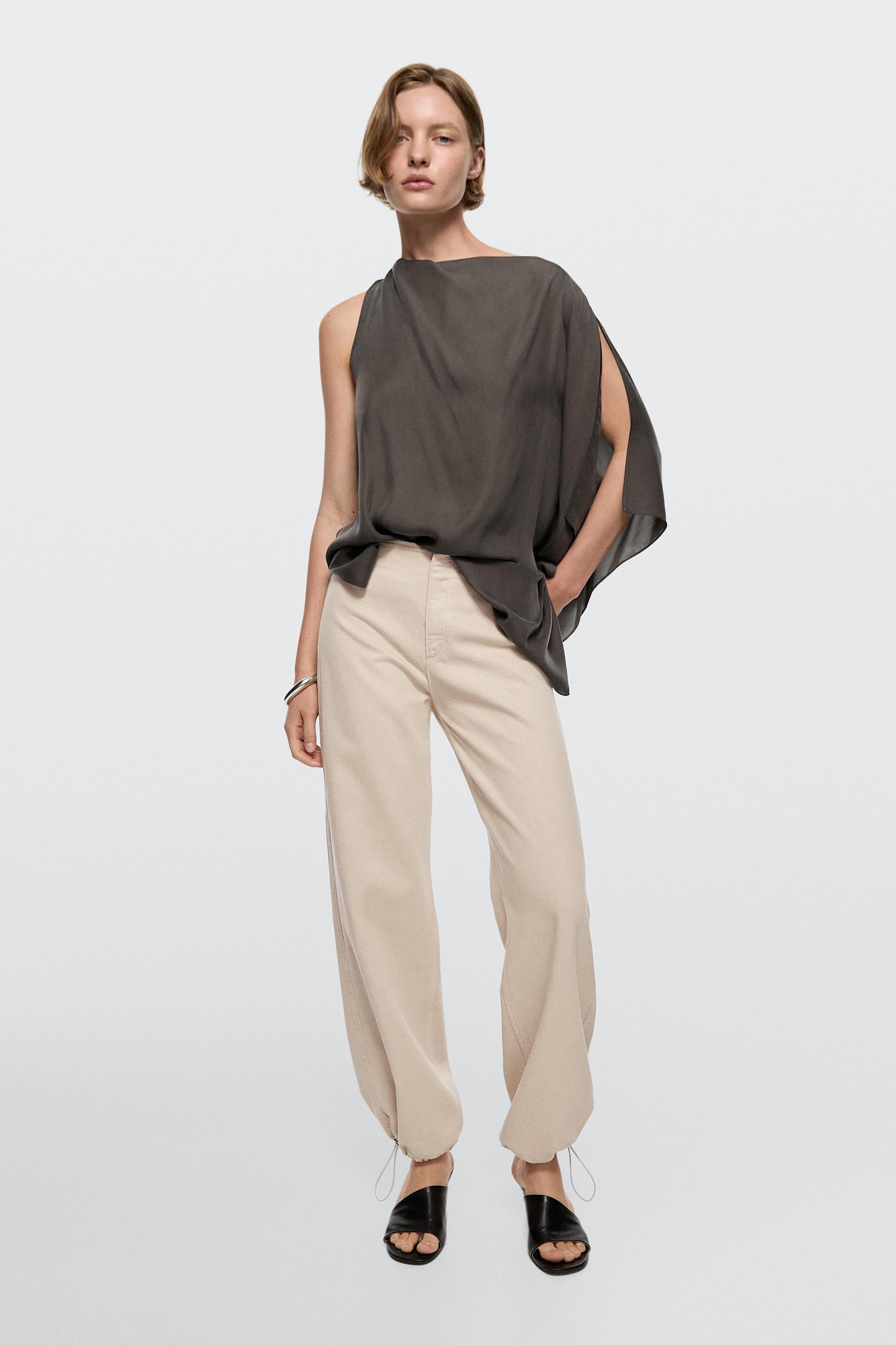 Relaxed fit parachute pants