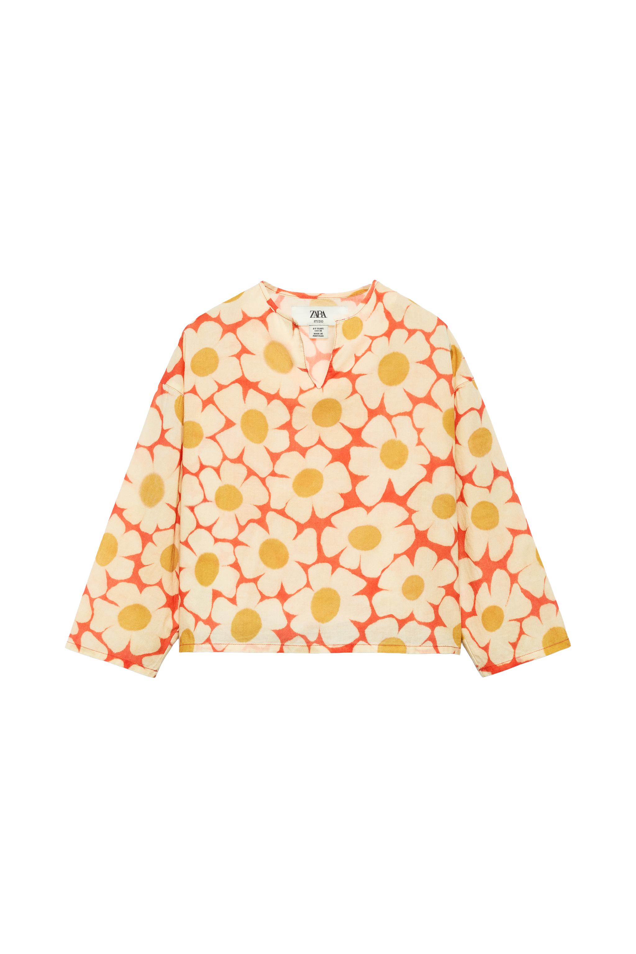 2-14歳/LIMITED EDITION フラワー柄シャツ - プリント地 | ZARA Japan