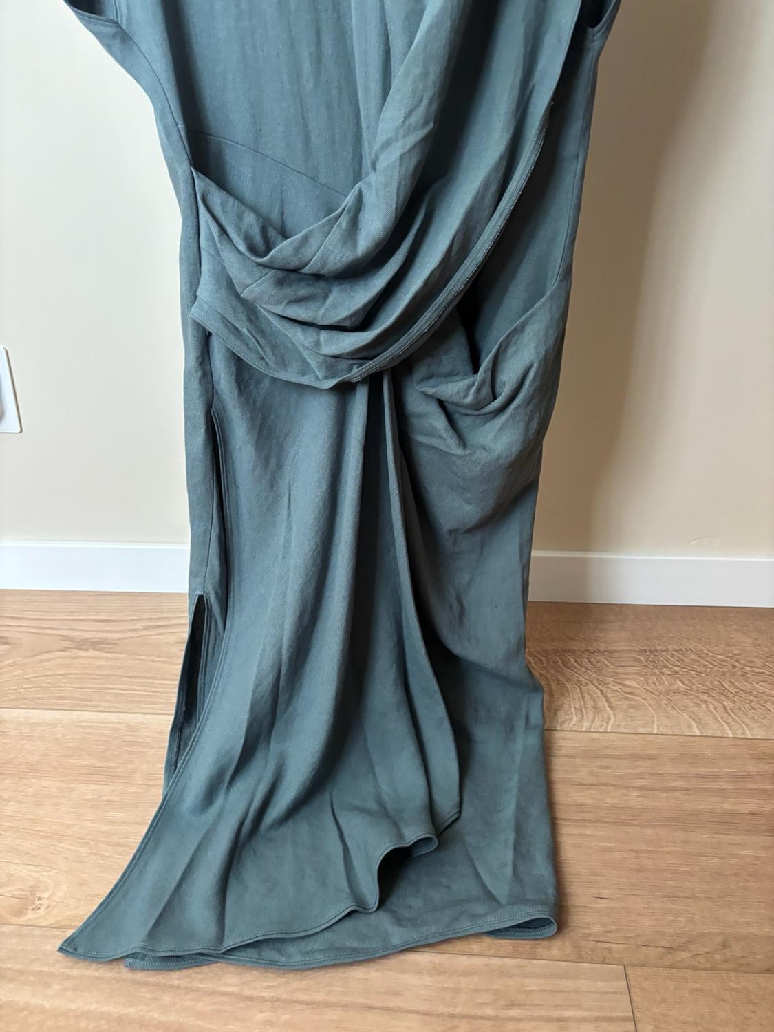 ZW COLLECTION LINEN-BLEND DRAPED DRESS - Image 6