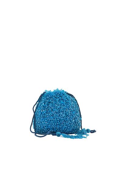 BUCKET BAG WITH BEADING