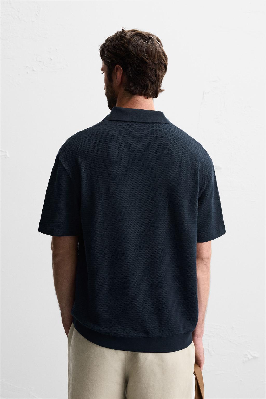 JACQUARD TEXTURED POLO SHIRT