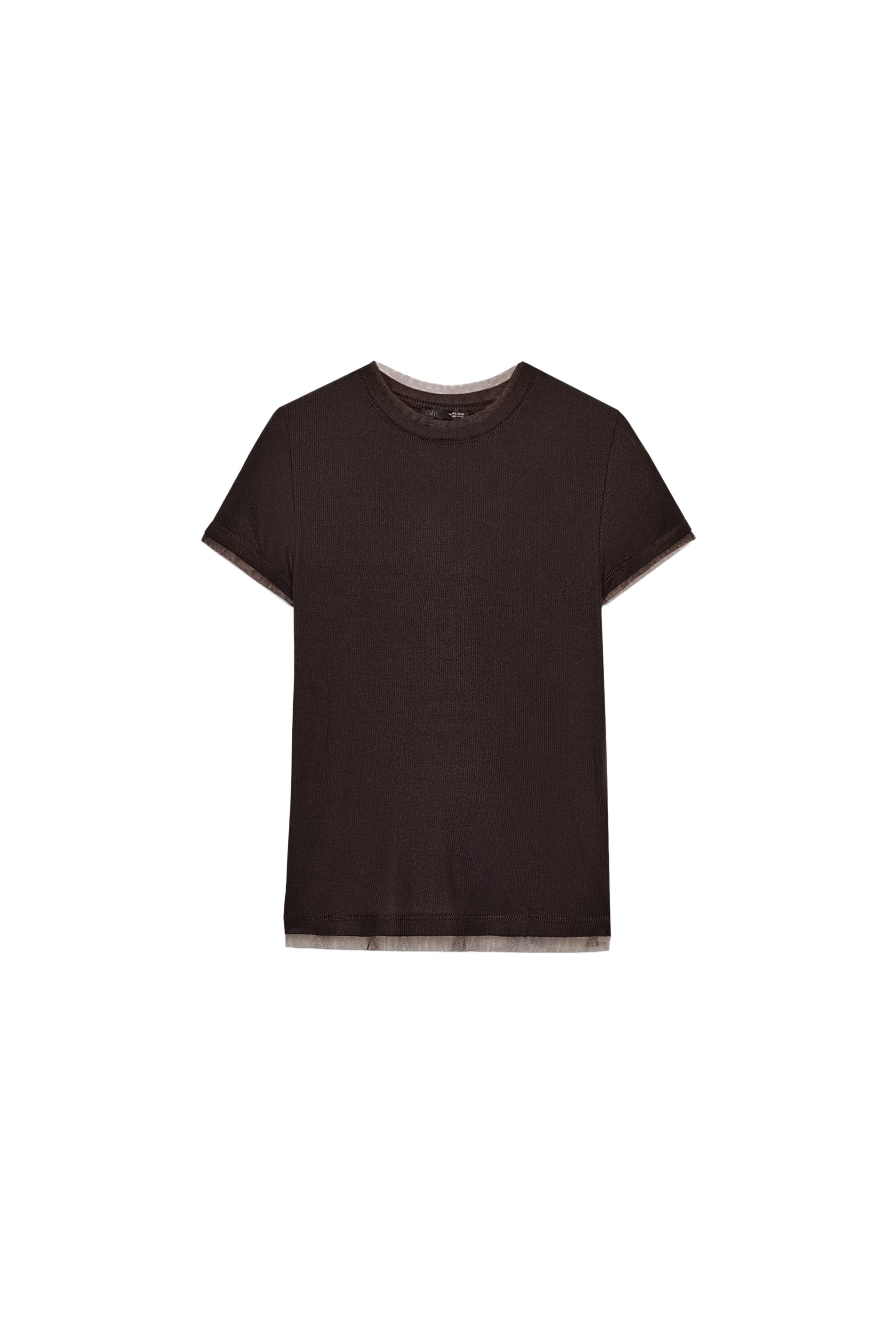 T-SHIRT WITH TULLE DETAIL