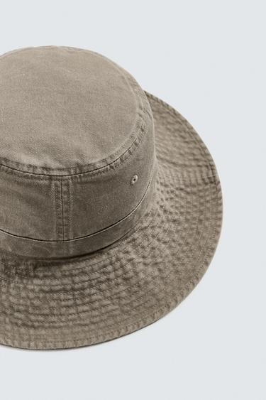 WASHED BUCKET HAT - Light beige by Zara - Image 4