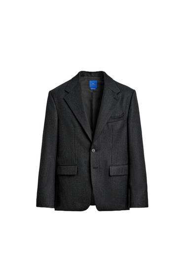 BLAZER DE TERNO EM SARJA 100% LÃ AARON LEVINE X ZARA - Cinza-escuro da Zara