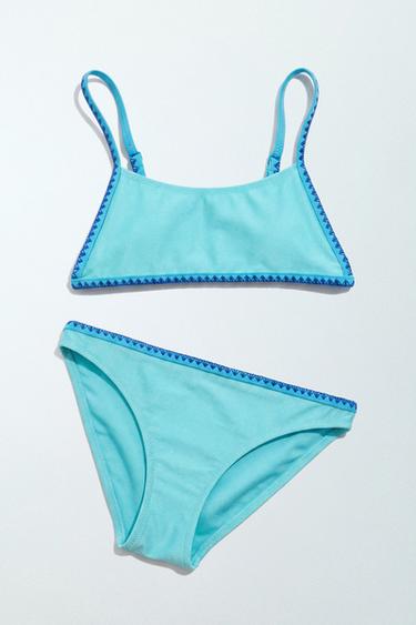 6-14 AÑOS/ BIKINI BRILLOS - Azul claro de Zara