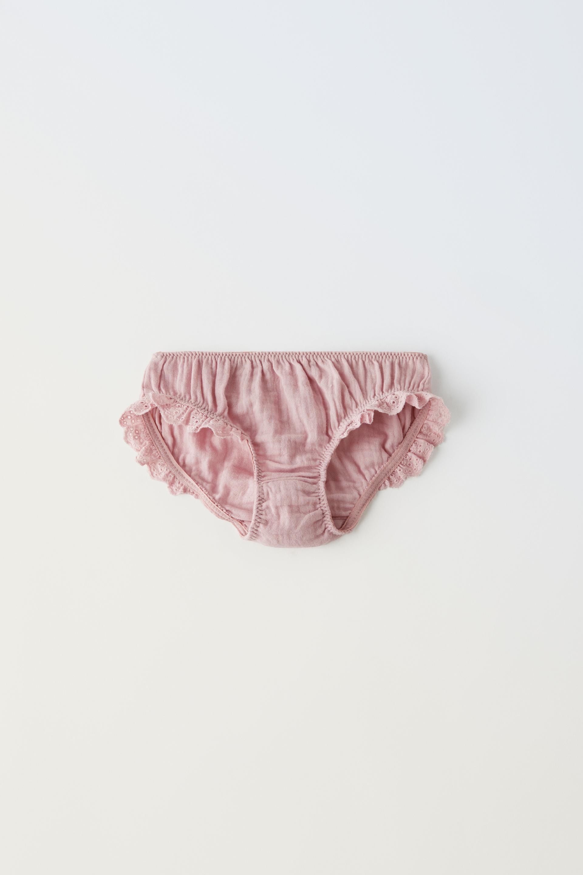 6-14 YEARS/ PACK OF THREE TEXTURED BRIEFS - Pink