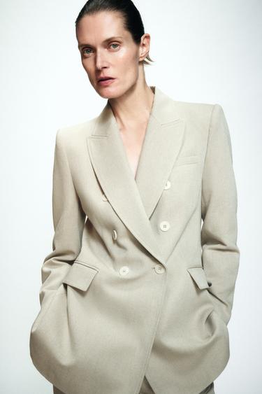 BLAZER AMPLA CRUZADA - Areia da Zara