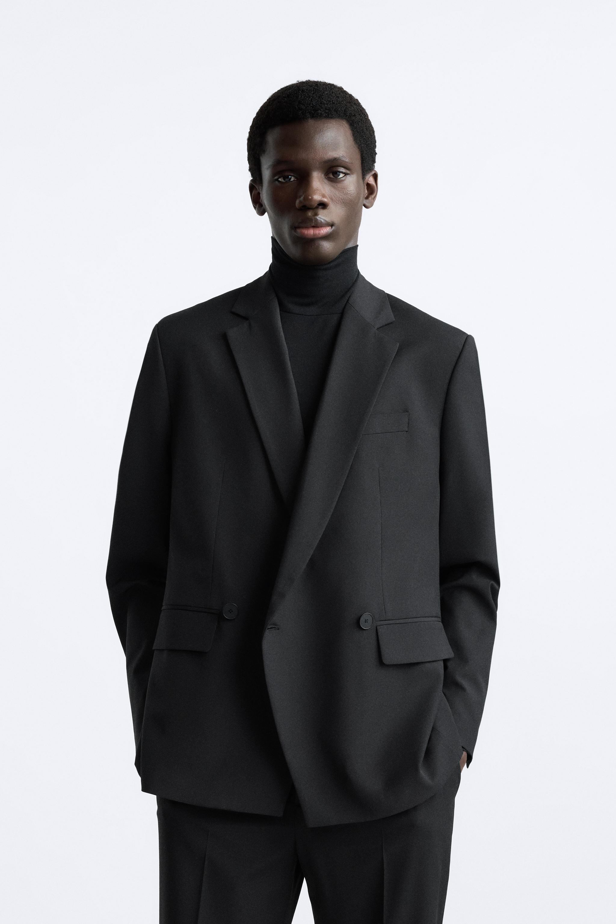 DOUBLE-BREASTED SUIT BLAZER - LIMITED EDITION - Black | ZARA New 