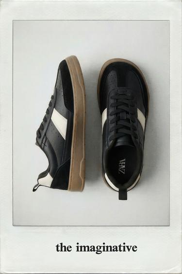 LEATHER BAREFOOT SNEAKERS - Black by Zara