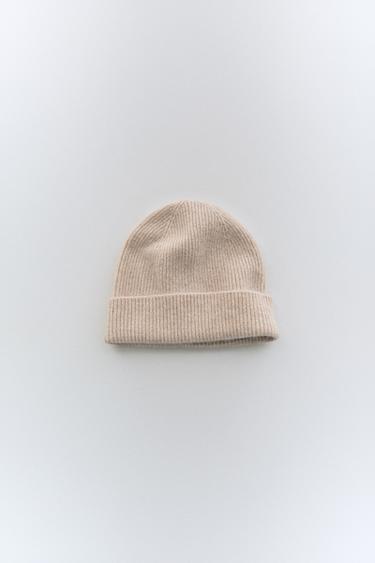 BERRETTO A COSTINE 100% CASHMERE - Ghiaccio di Zara