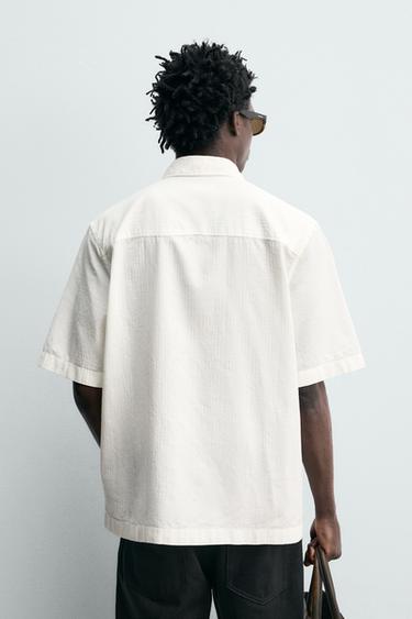 TEXTURED JACQUARD SHIRT - White by Zara - Image 2