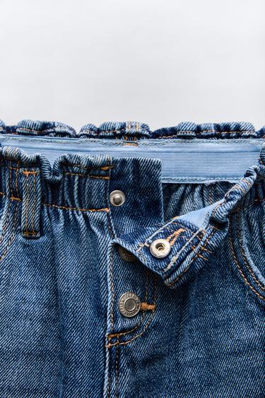 PAPERBAG PLEATED JEANS - Blue by Zara - Image 2