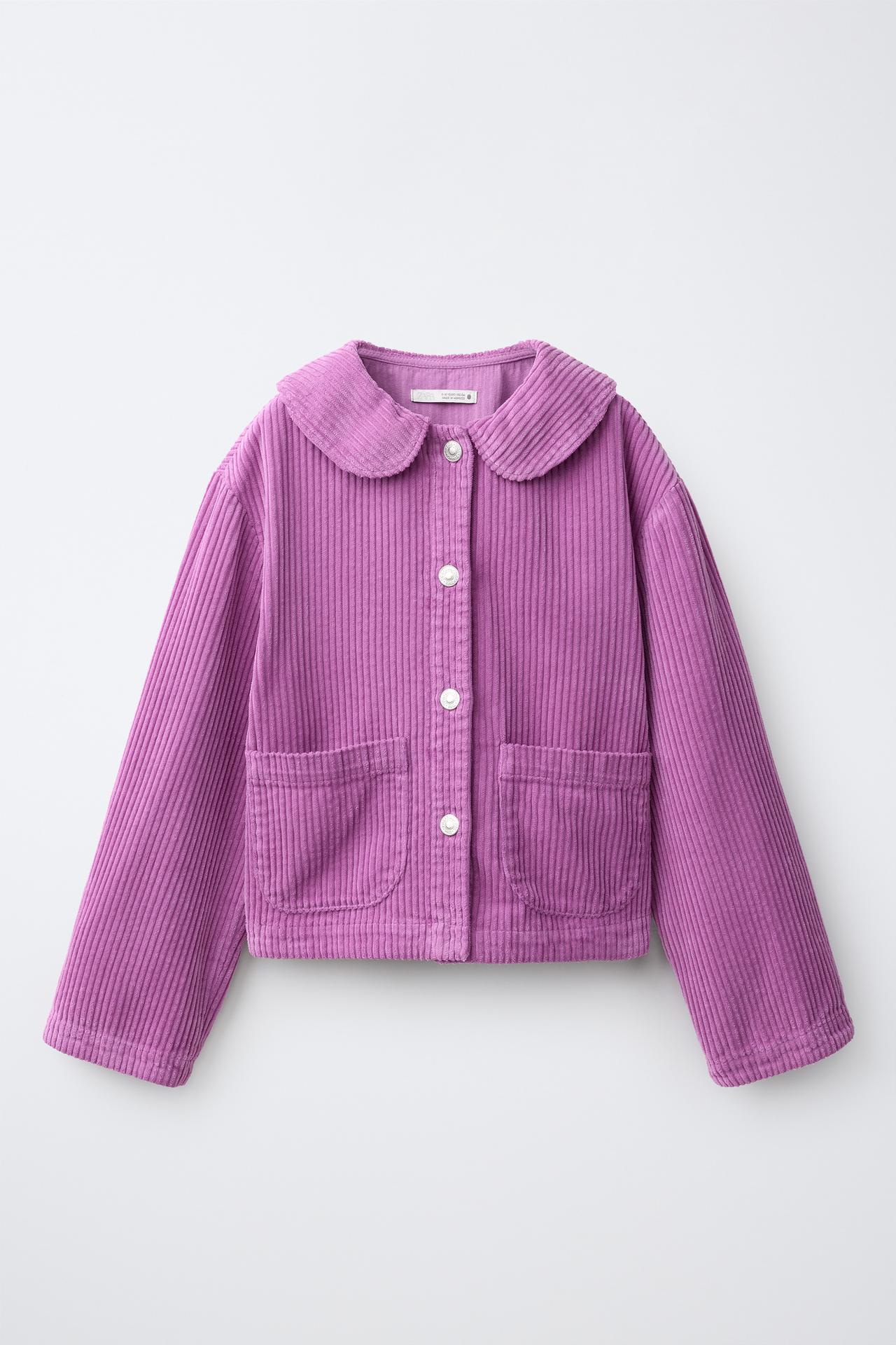 SOLID CORDUROY OVERSHIRT — Fuchsia