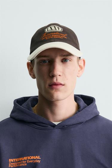 БЕЙСБОЛКА З ВИШИТИМИ НАПИСАМИ - Коричневий Zara - Зображення 0