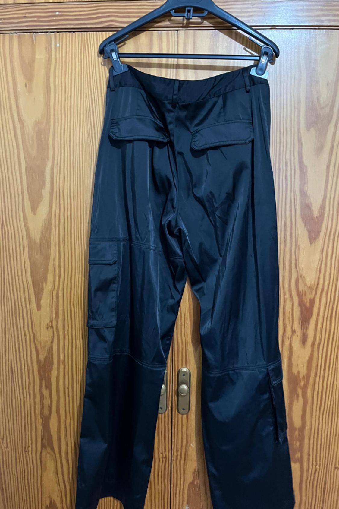 SATIN MULTI-POCKET CARGO TROUSERS - Image 3
