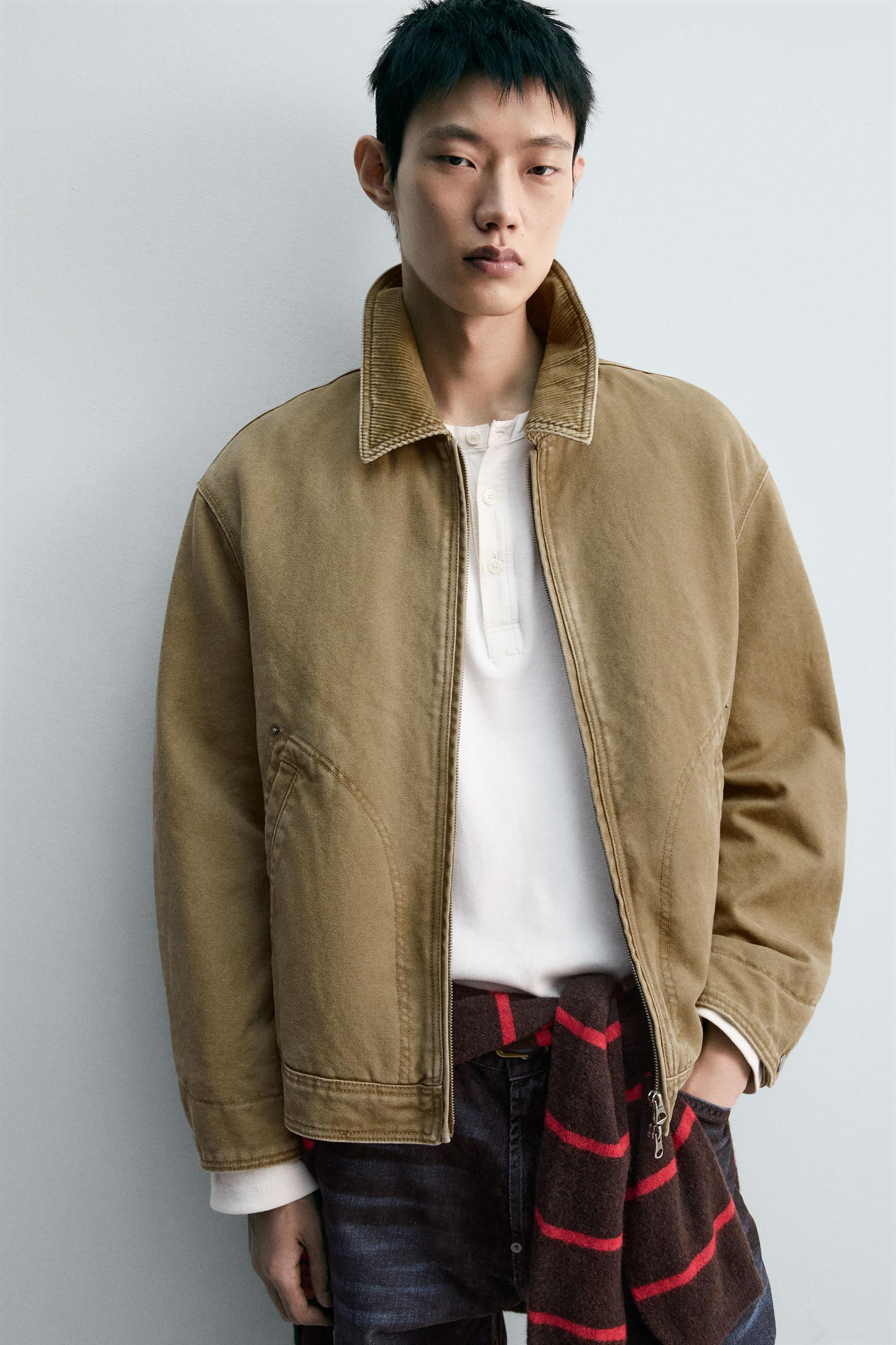 コンビカラーパフジャケット - ブルー | ZARA Japan / 日本