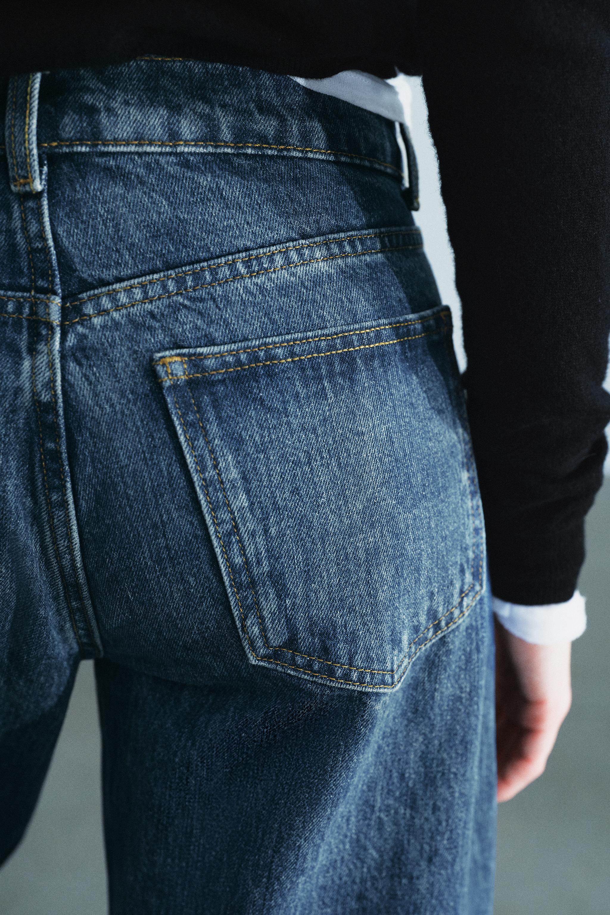 Zara ZW COLLECTION CURVED STRAIGHT ORTA BEL JEAN görsel 3