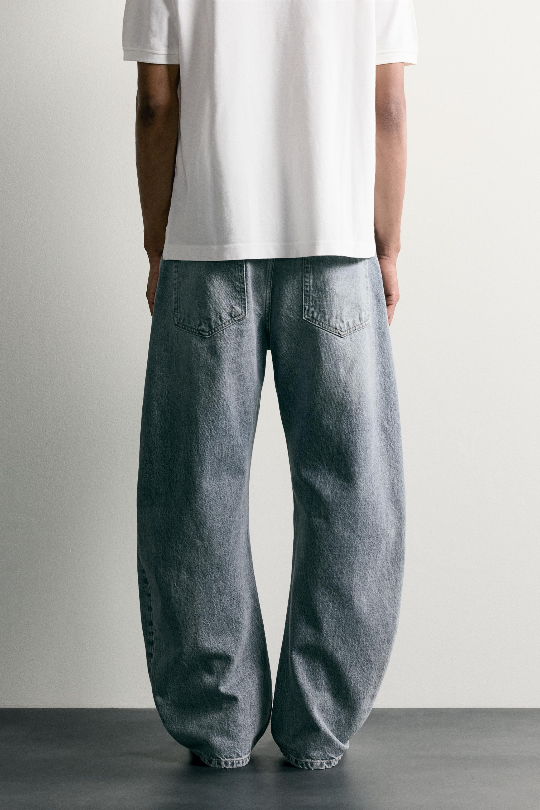 Мужские джинсы Zara STRAIGHT BARREL FIT JEANS — фото 3