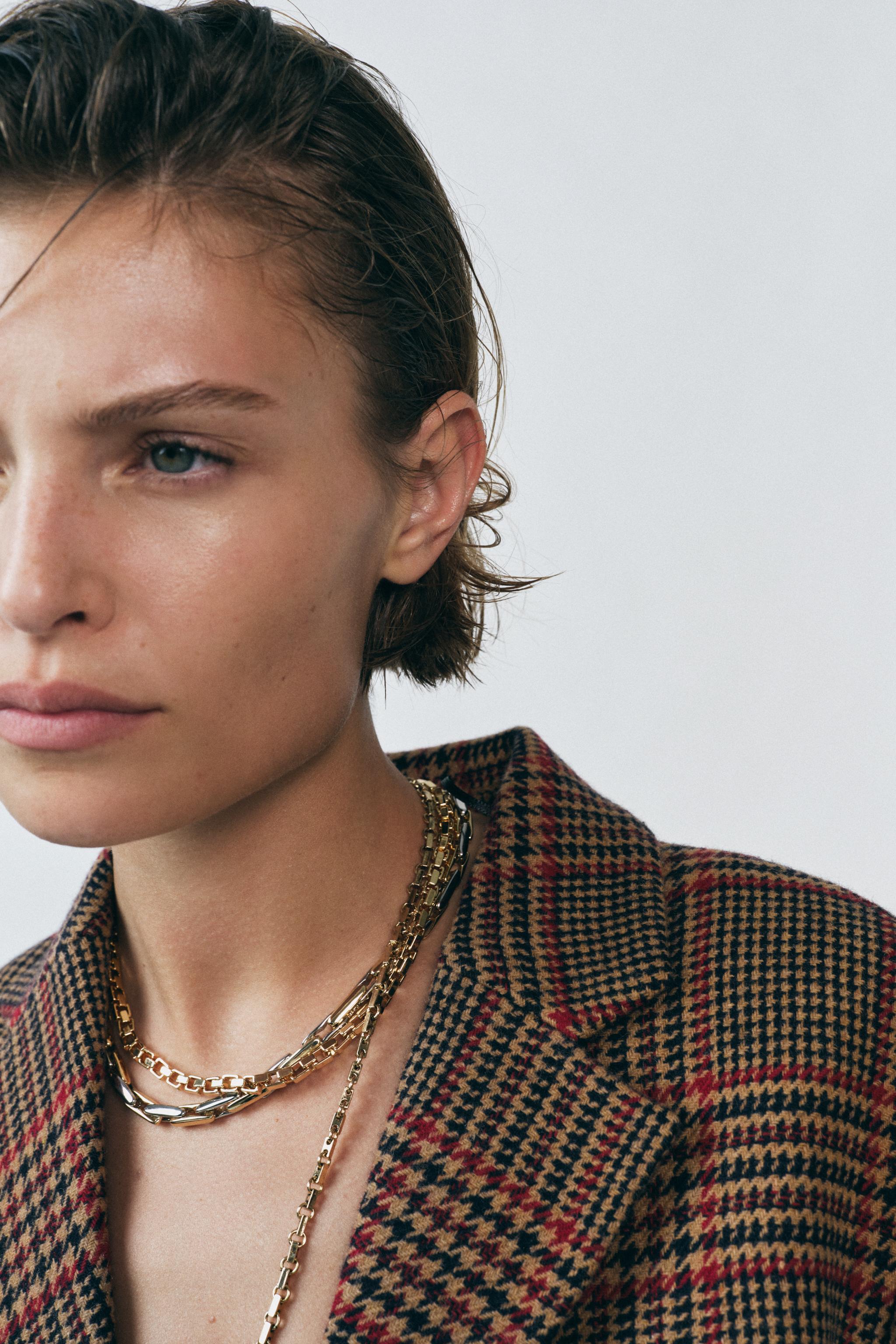 SQUARE PIECE NECKLACE - Golden | ZARA United States