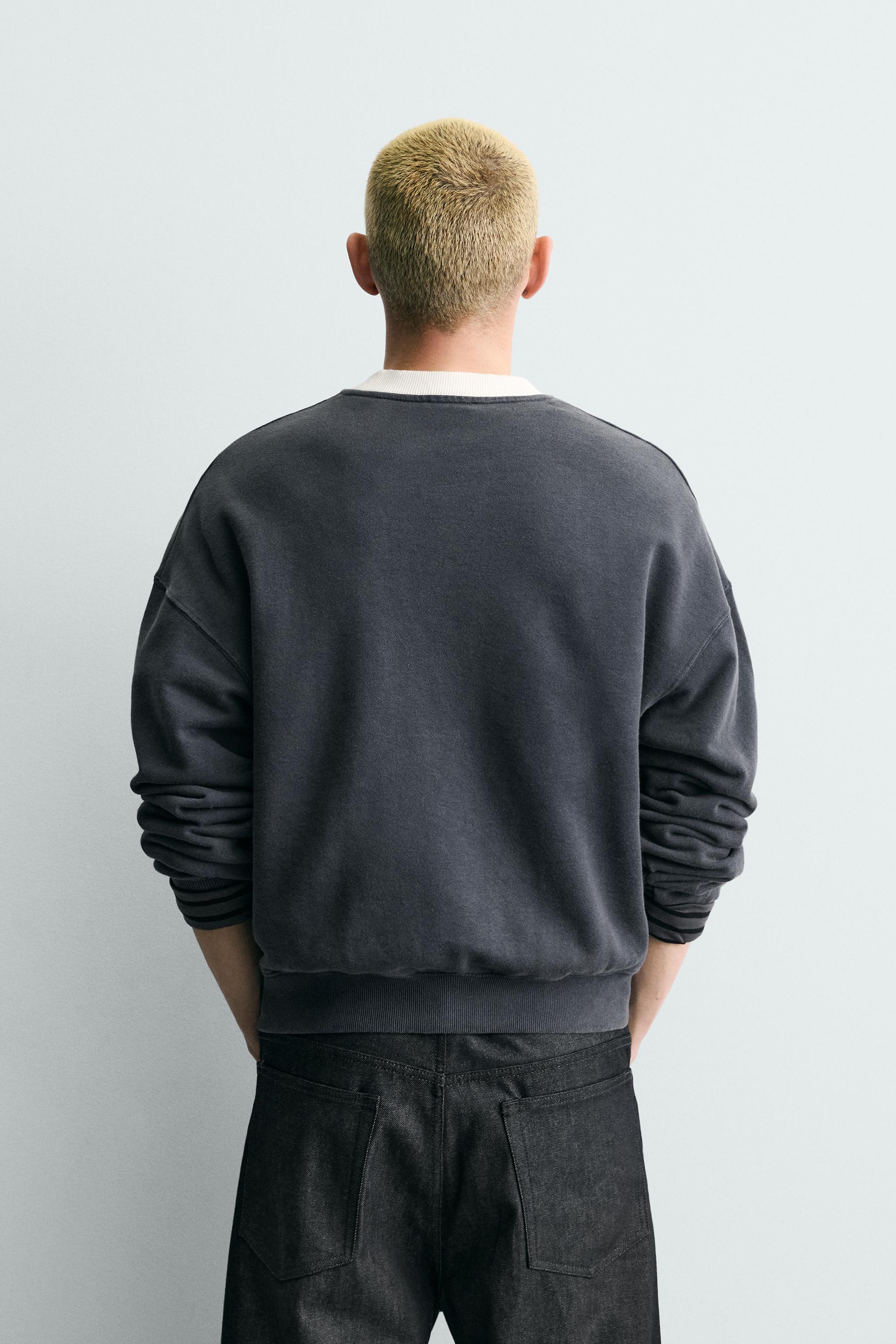 WASHED PRINT SWEATSHIRT