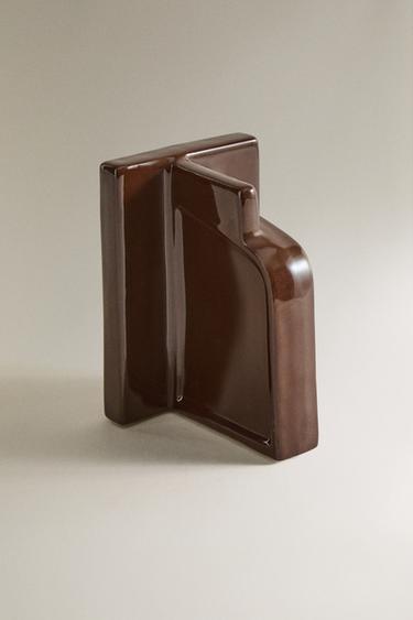 SUJETALIBROS CERÁMICA - Marrón de Zara