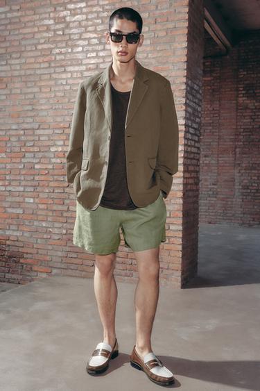 WASHED SUIT BLAZER - Khaki by Zara