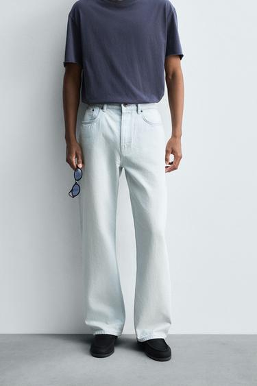 Zara STRAIGHT FIT JEANS - Sky blue