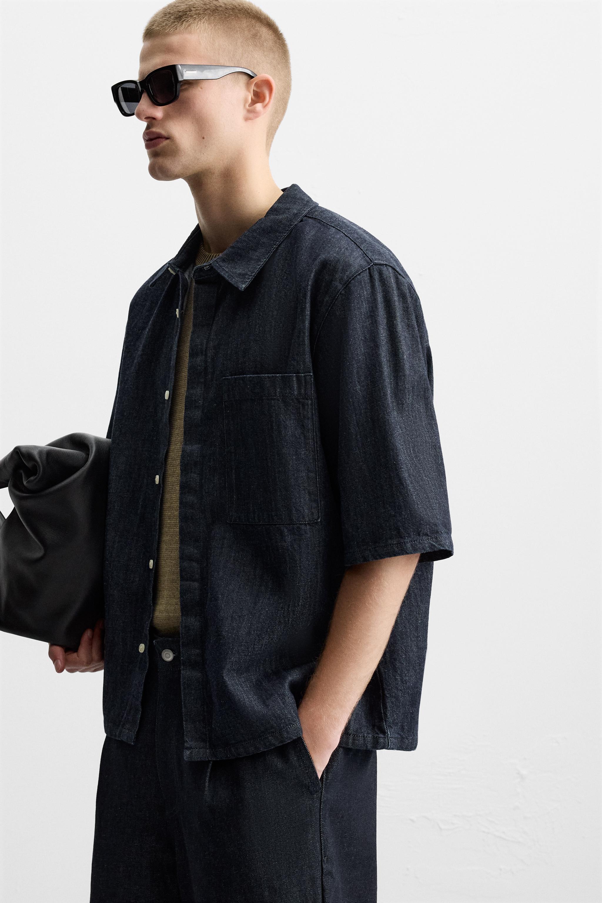 リラックスフィットデニムシャツ - ブルー | ZARA Japan / 日本