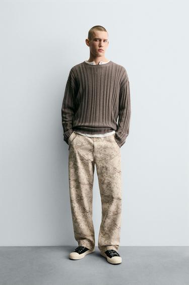 ABSTRACT PRINT CARPENTER TROUSERS - 026 by Zara - Image 0