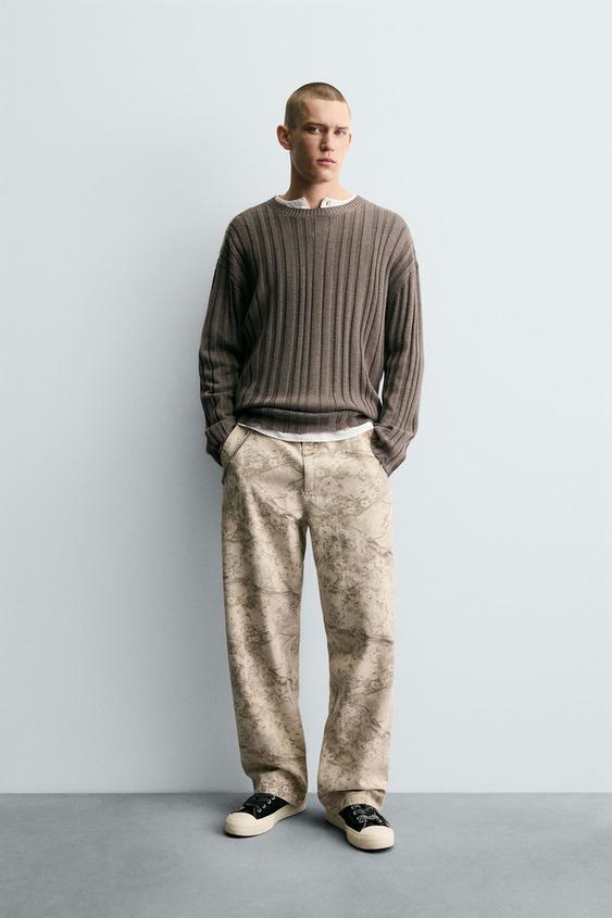 ABSTRACT PRINT CARPENTER PANTS