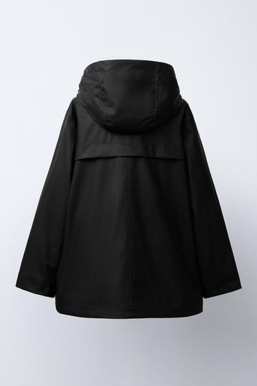 WATER-REPELLENT COATED PARKA - Black by Zara - Image 4