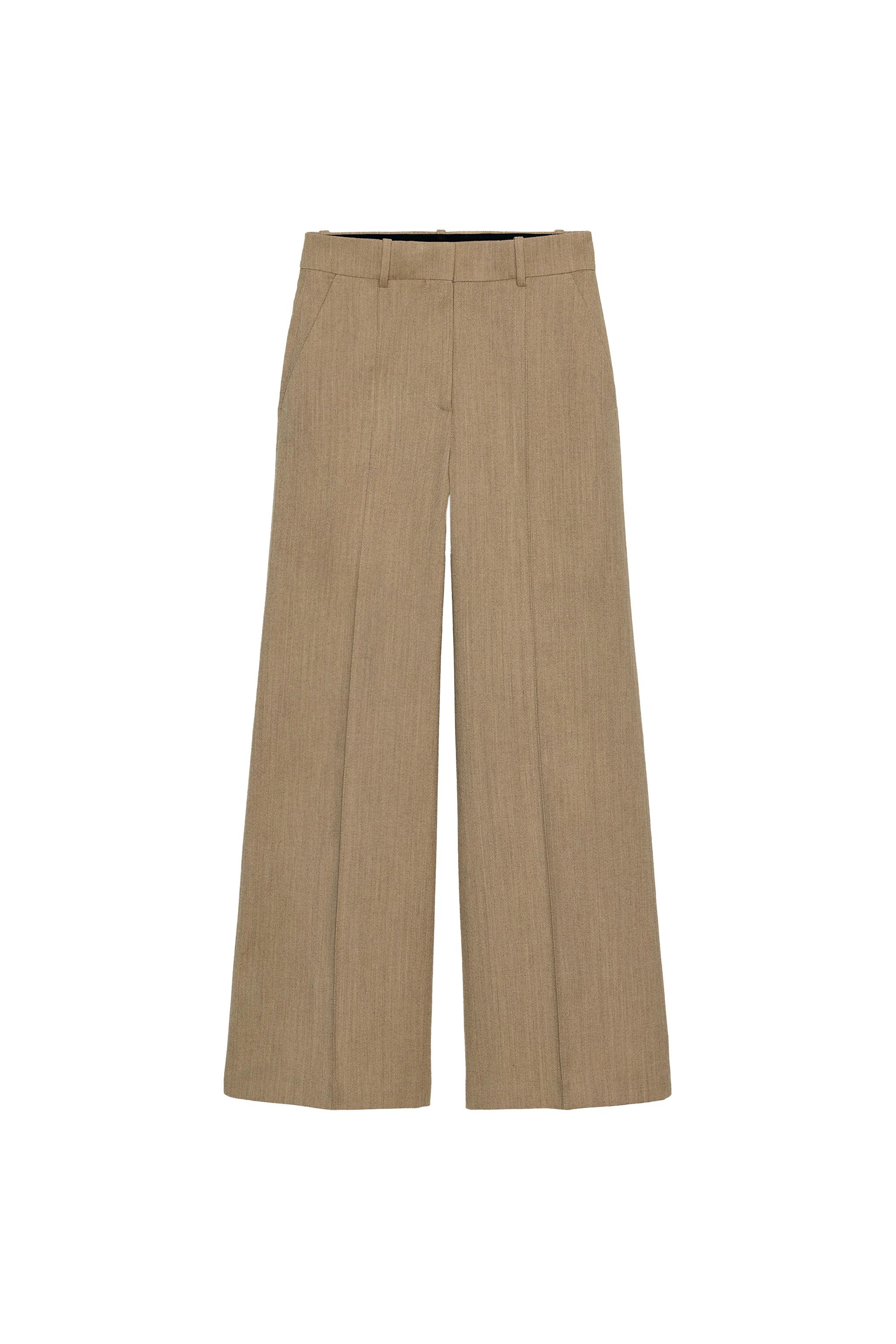 WOOL BLEND FRONT SEAM PANTS ZW COLLECTION
